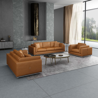 Modern Three Seater Sofa 3 Seater Couches (without 2+1Seater) Upholstery Sofas Genuine leather
