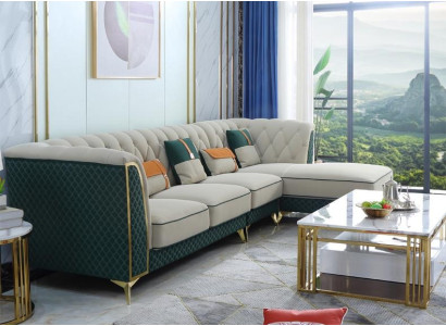 Design Corner sofa L-shape Leather Sofa Couch Living landscape Suite Design Modern Sofas