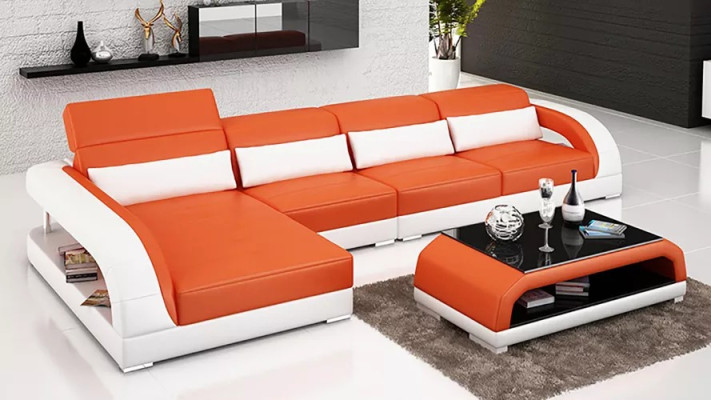 Leather upholstery design corner sofa corner sofa couch sofa L-shape living room