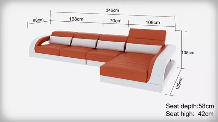 Leather upholstery design corner sofa corner sofa couch sofa L-shape living room