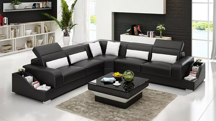 Corner suite Sofa Leather sofa Corner sofa Upholstery Upholstery Couch Suite Living landscape