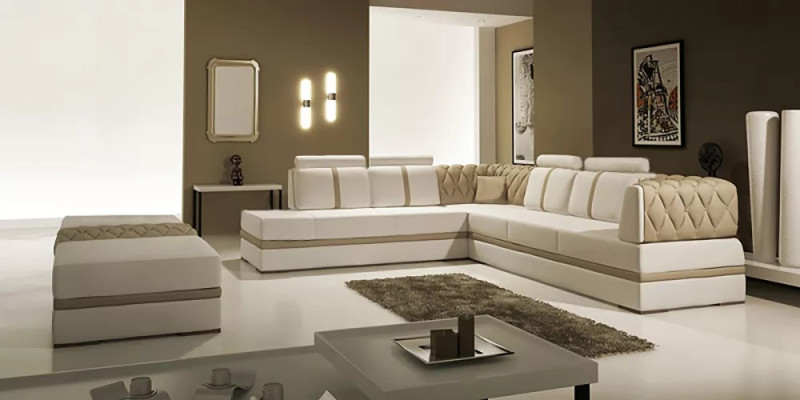 Corner sofa Leather sofa Design Sofa Corner sofa L-shape Modern Upholstery Living room