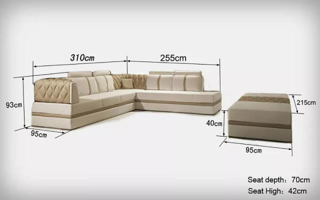 Corner sofa Leather sofa Design Sofa Corner sofa L-shape Modern Upholstery Living room