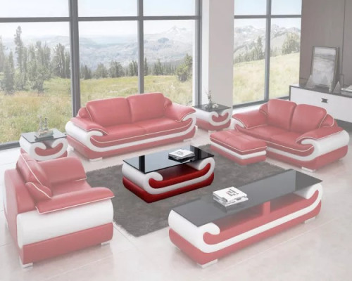 Sofa set 321 Seater Living landscape Modern sofa Leather sofa designer