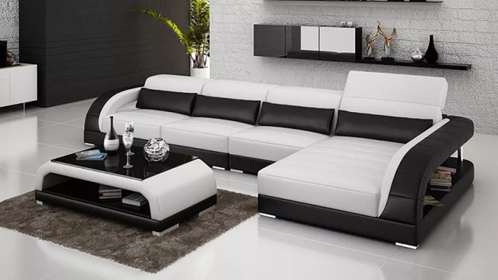 Design Corner sofa Corner sofa Living room Modern leather upholstered couch sofa