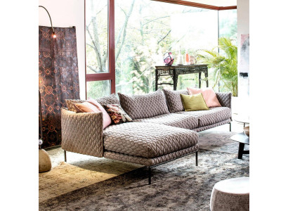 Corner sofa L-shape Couch Living landscape Suite Design Modern Sofa Fabric Textile new