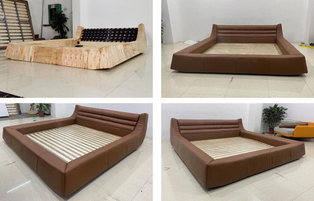 Double bed Design de Luxe Luxur Upholstered bed Design bed Leather Beds for