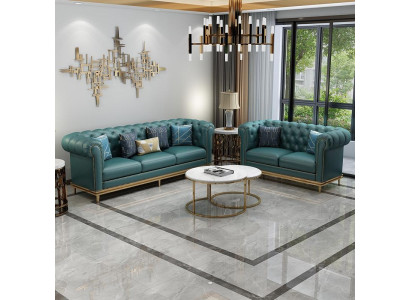 Sofa set 3+2 Seater Leather Sofa Modern Sofa Designer Sofa new Chesterfield