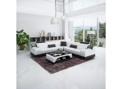 Design Corner sofa Living room Modern Corner sofa Leather upholstery Couch Sofa