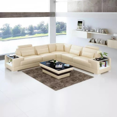 Design Living room Sofa Furniture Corner sofa Corner sofa Leather upholstered couch