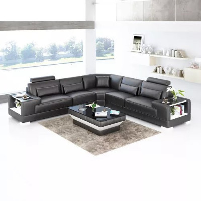 Design Living room Sofa Furniture Corner sofa Corner sofa Leather upholstered couch