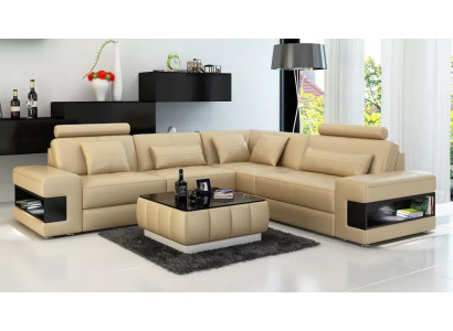 Corner sofa Corner sofa Design Living room Furniture Leather upholstery Couch Sofa