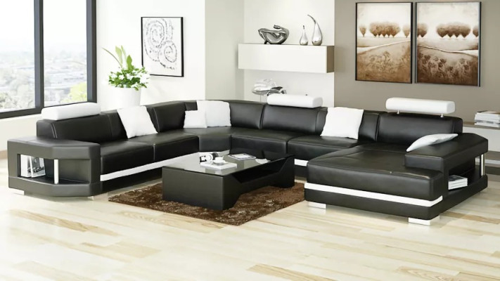 Design Modern Living room Corner sofa Furniture Corner sofa Leather upholstered couch