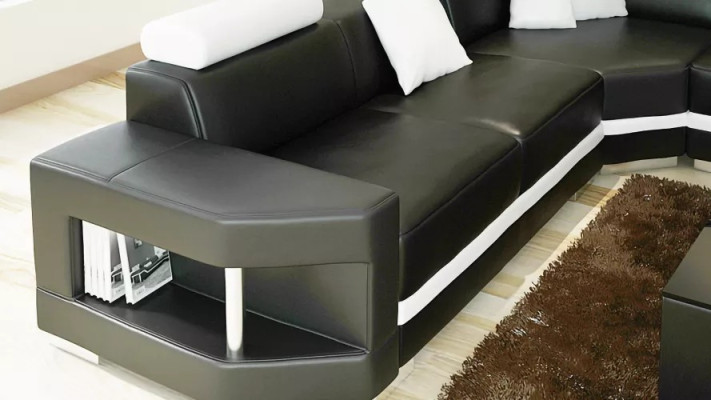 Design Modern Living room Corner sofa Furniture Corner sofa Leather upholstered couch