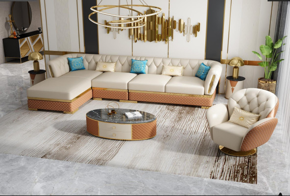 exclusive Corner sofa Furniture Living room Couch Upholstery Luxury Sofa Corner suite