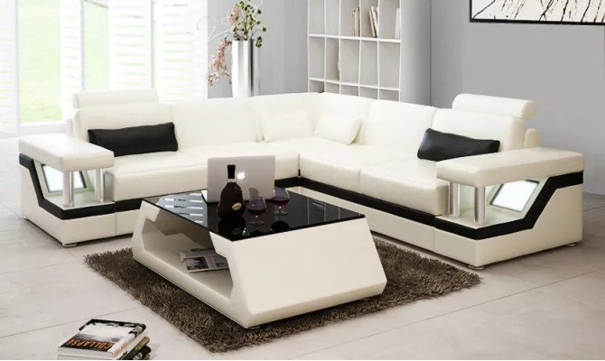 Corner sofa Design Corner sofa Living room Furniture Leather upholstery Couch Sofa