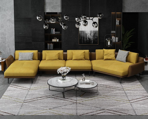 Corner sofa L-shape Living landscape Sofa Couch Upholstery Corner Suite Leather Sofas new