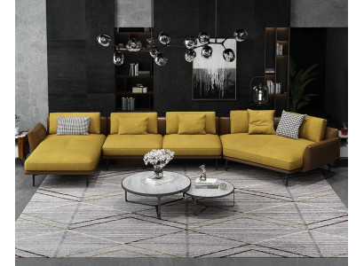 Corner sofa L-shape Living landscape Sofa Couch Upholstery Corner Suite Leather Sofas new