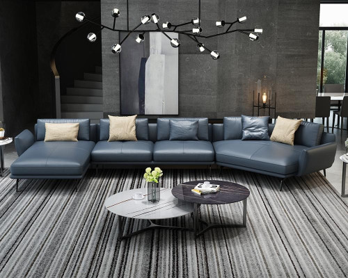 Corner sofa L-shape Living landscape Sofa Couch Upholstery Corner Suite Leather Sofas new