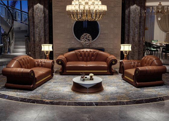 Chesterfield Sofa Classic Couch Suite Couch sets 3-piece seat cushions