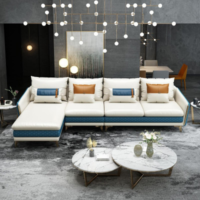 Corner sofa L-shape Modern sofa Leather sofa Decorative Corner sofa Upholstery Living landscape