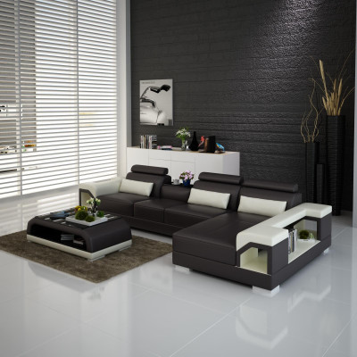 Couch Corner sofa Leather Living landscape Suite Design Modern Sofa L-shape with USB