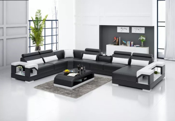 Corner suite Corner sofa Upholstery Corner sofa Couch Modern Living room Sofa