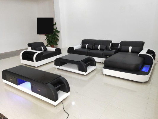 Designer Living landscape L-shape Couch Corner sofa Upholstery Suite Corner suite Sofa