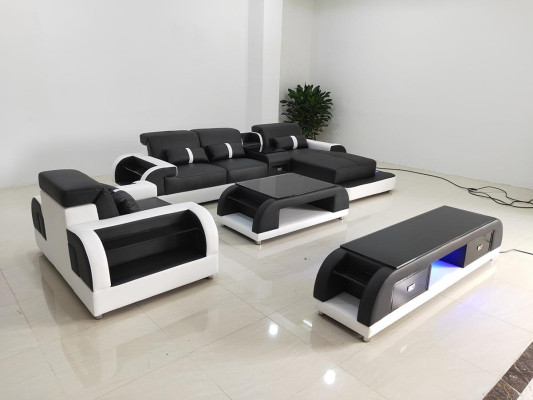 Designer Living landscape L-shape Couch Corner sofa Upholstery Suite Corner suite Sofa
