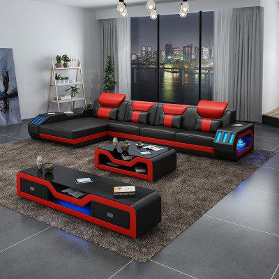 Designer Living landscape Upholstery L-shape Corner sofa Corner Suite Sofa Couch Corner led