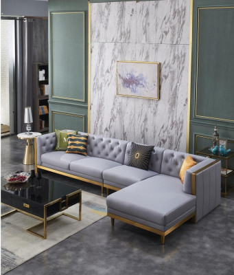 Living landscape Corner sofa L-shape Couch Seat Upholstery Set Suite Sofa Luxury Furniture