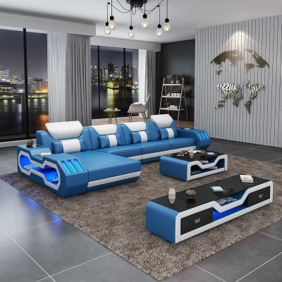 Leather Modern Couch Living landscape Leather sofa Sofa set Sofa L-shape Coffee table