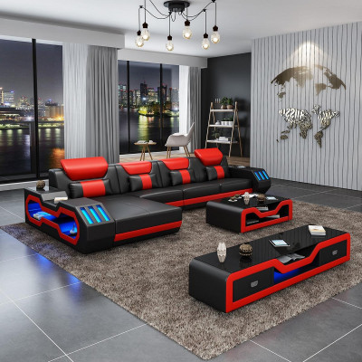 Leather Modern Couch Living landscape Leather sofa Sofa set Sofa L-shape Coffee table