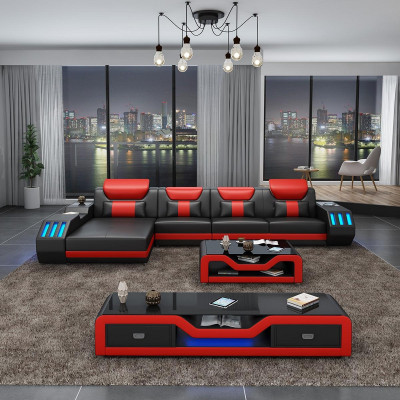 Leather Modern Couch Living landscape Leather sofa Sofa set Sofa L-shape Coffee table