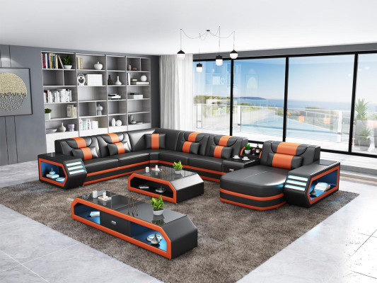 Upholstery Corner sofa from gefAll ne Living landscape Corner suite couches sofas usb led