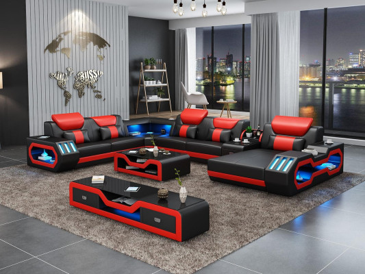 Corner sofa U-shape Coffee table Upholstery Corner suite Corner sofa Sofa Upholstery Seat Corner