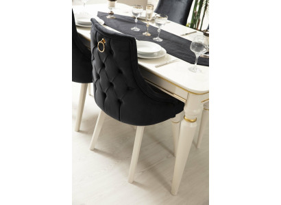 Modern Black Chair Design Wooden Chair Dining Room Chair Luxury Wood Furniture