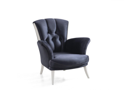 Armchair 1-Seater with Textile Upholstery Luxury Design Armchair for Living room