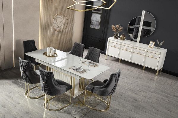 Luxury Tables Metal Dining table Design Table Italian Furniture Dining room