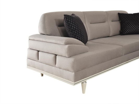 Modern Beige Sofa Living room Set Design Fabric Couch Couches Sofas 3 Seat