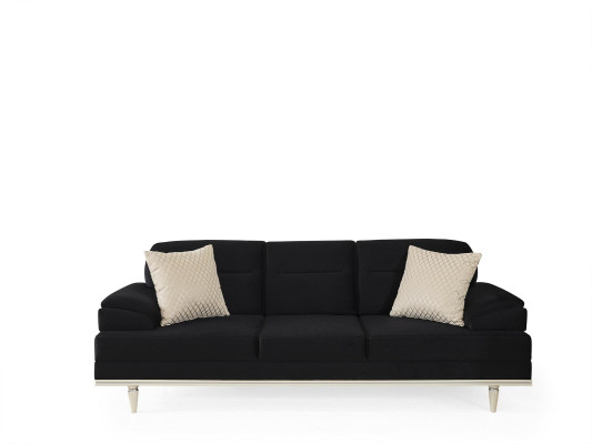 Three Seater Couch Living room Sofa Furniture Black Couches 3 Seat 240cm