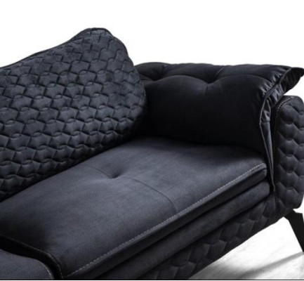 Sofa 3 Seater Gray Sofas Style Luxury Living room Couch Design Upholstery Fabric