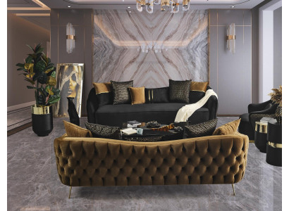 Luxury Chesterfield Sofa set Couch 4+3 Seat Couches Textile Sofa Furniture
