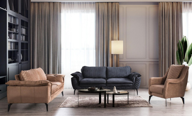 Sofa set Italian Style Furniture Furnishings Sets Fabric Couches Furniture
