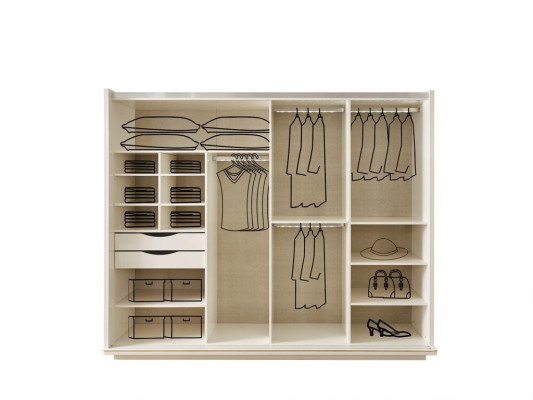 Modern Bedroom Set Couch Set Wardrobe 2x Bedside table Furniture 4pcs