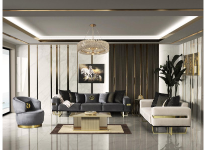 Luxury sofa set couch fabric sofa furniture furnishings 4 pieces. Set Group
