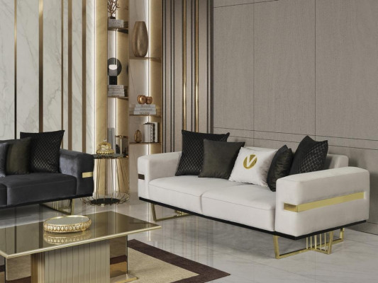 Luxury sofa set couch fabric sofa furniture furnishings 4 pieces. Set Group