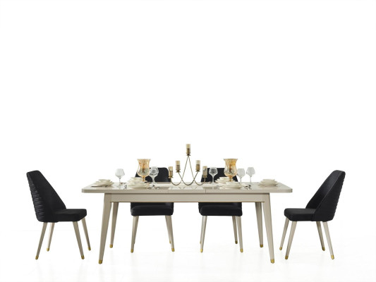 Dining table + 4 Chairs Dining room Set Dining set Suite Table 5tlg Set Chair new