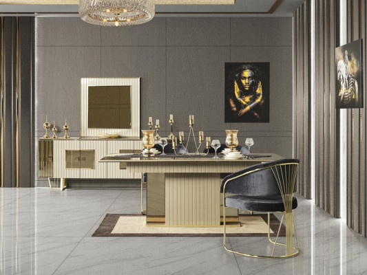 Luxury Chest of drawers xxl Sideboard big Sideboard Wardrobe Gold Metal High Gloss Furniture new