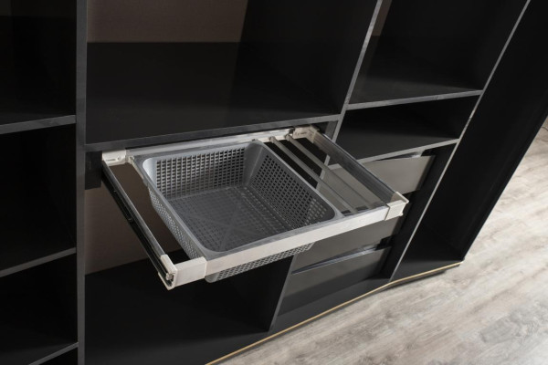 Gray Luxury Wardrobe Bedroom Furniture Cabinets Wardrobe Wood